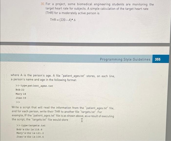 Solved 30. For a project, some biomedical engineering | Chegg.com