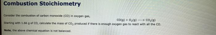 Solved Combustion Stoichiometry Consider the combustion of | Chegg.com
