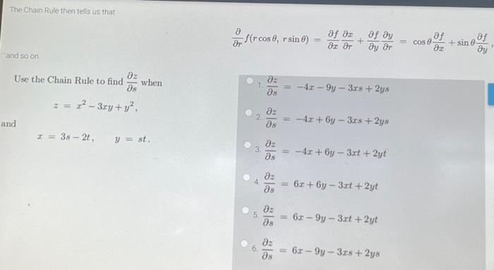 Solved The Chain Rule then tells us that | Chegg.com