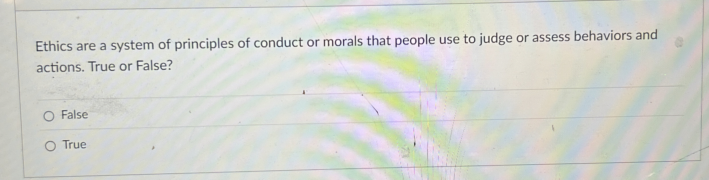 Solved Ethics are a system of principles of conduct or | Chegg.com