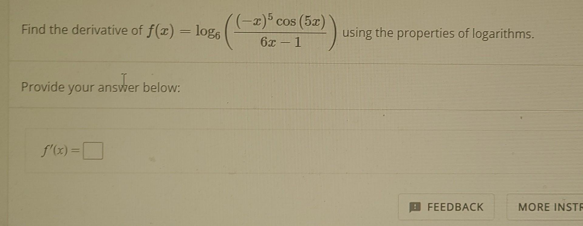 Solved Let K(x)=(4x2)g(x)h(x) Provide Your Answer Below: | Chegg.com