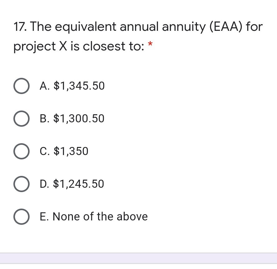 Solved Use the following data to answer Questions 15 through | Chegg.com
