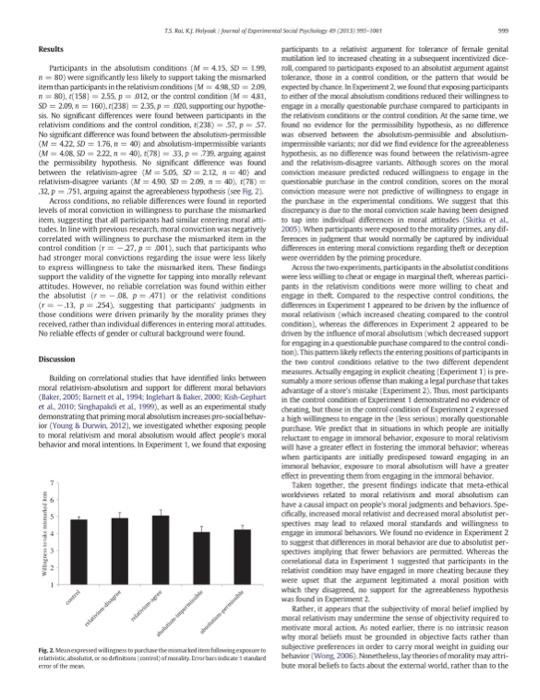 Exposure To Moral Relativism Compromises Moral 