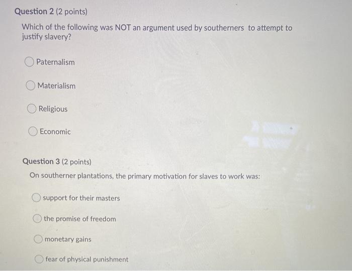 Solved Question 1 (2 points) The belief that in every | Chegg.com