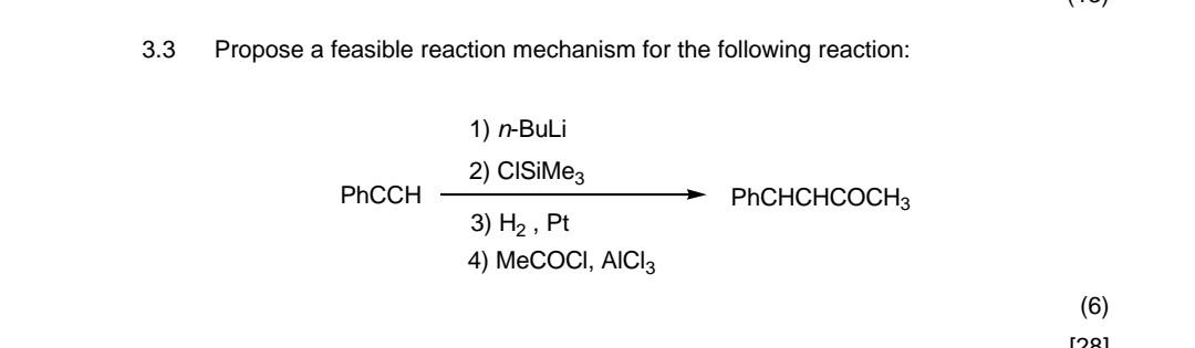 Solved 3.3 Propose a feasible reaction mechanism for the | Chegg.com