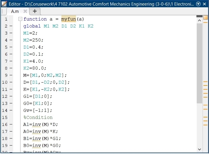 Please use the MATLAB program or Simulink to solve. I | Chegg.com