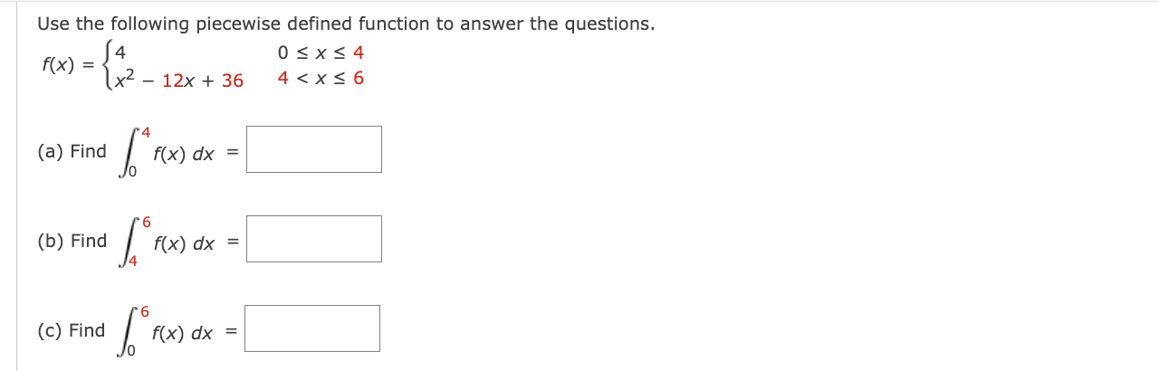 Solved Use the following piecewise defined function to | Chegg.com