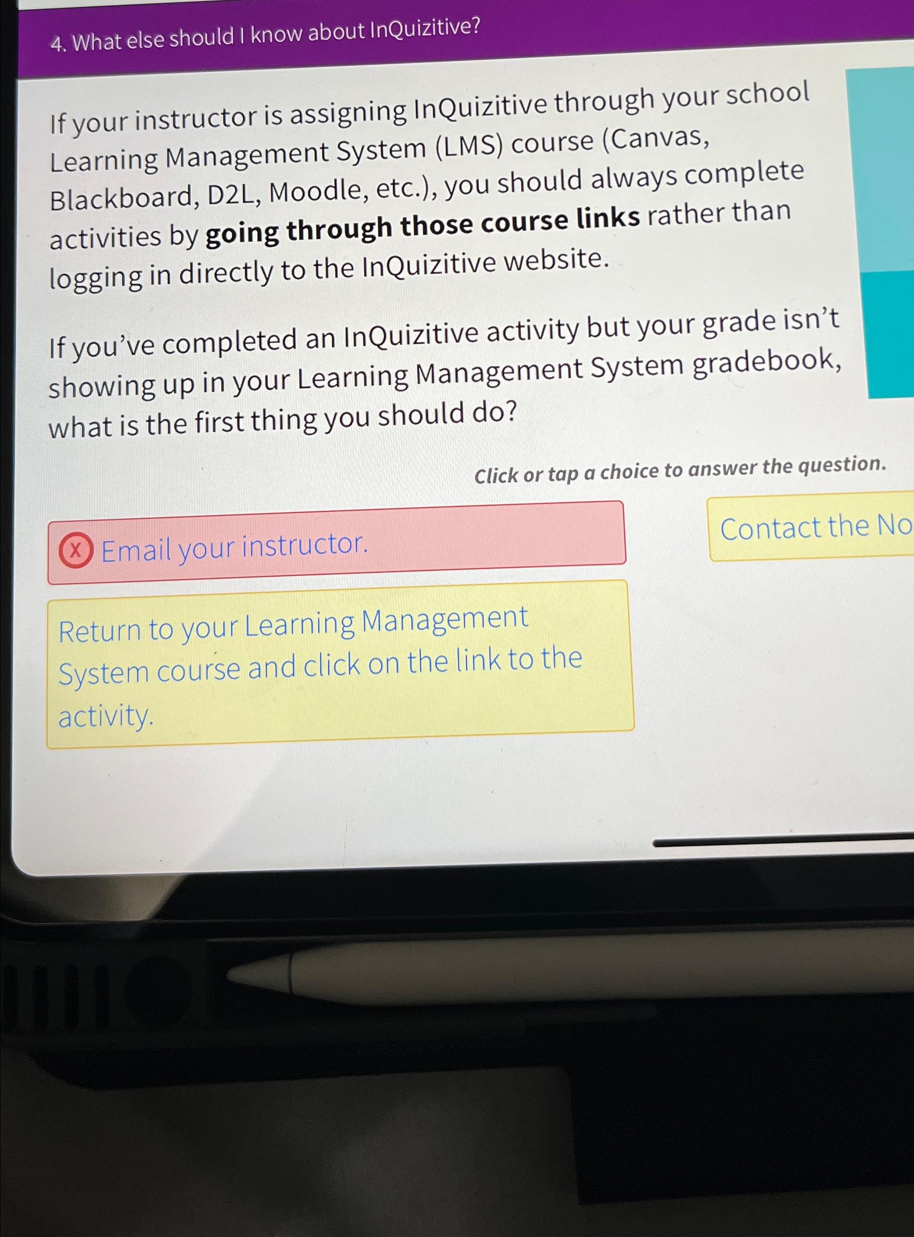 Solved what else should i know about inquizitive if your chegg