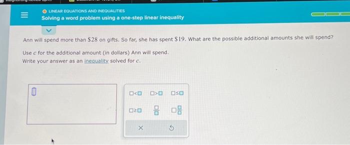 Solved Ann will spend more than $28 on gifts. So far, she | Chegg.com