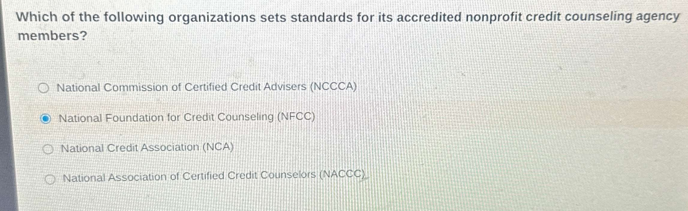 Solved Which of the following organizations sets standards | Chegg.com