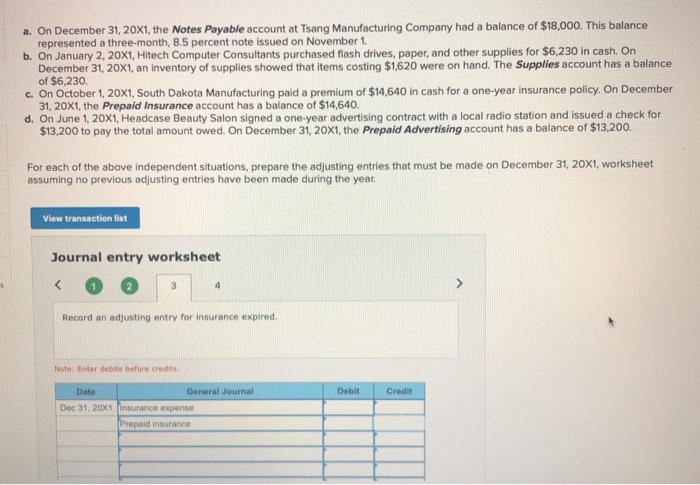 Solved A. On December 31, 20x1, The Notes Payable Account At | Chegg.com