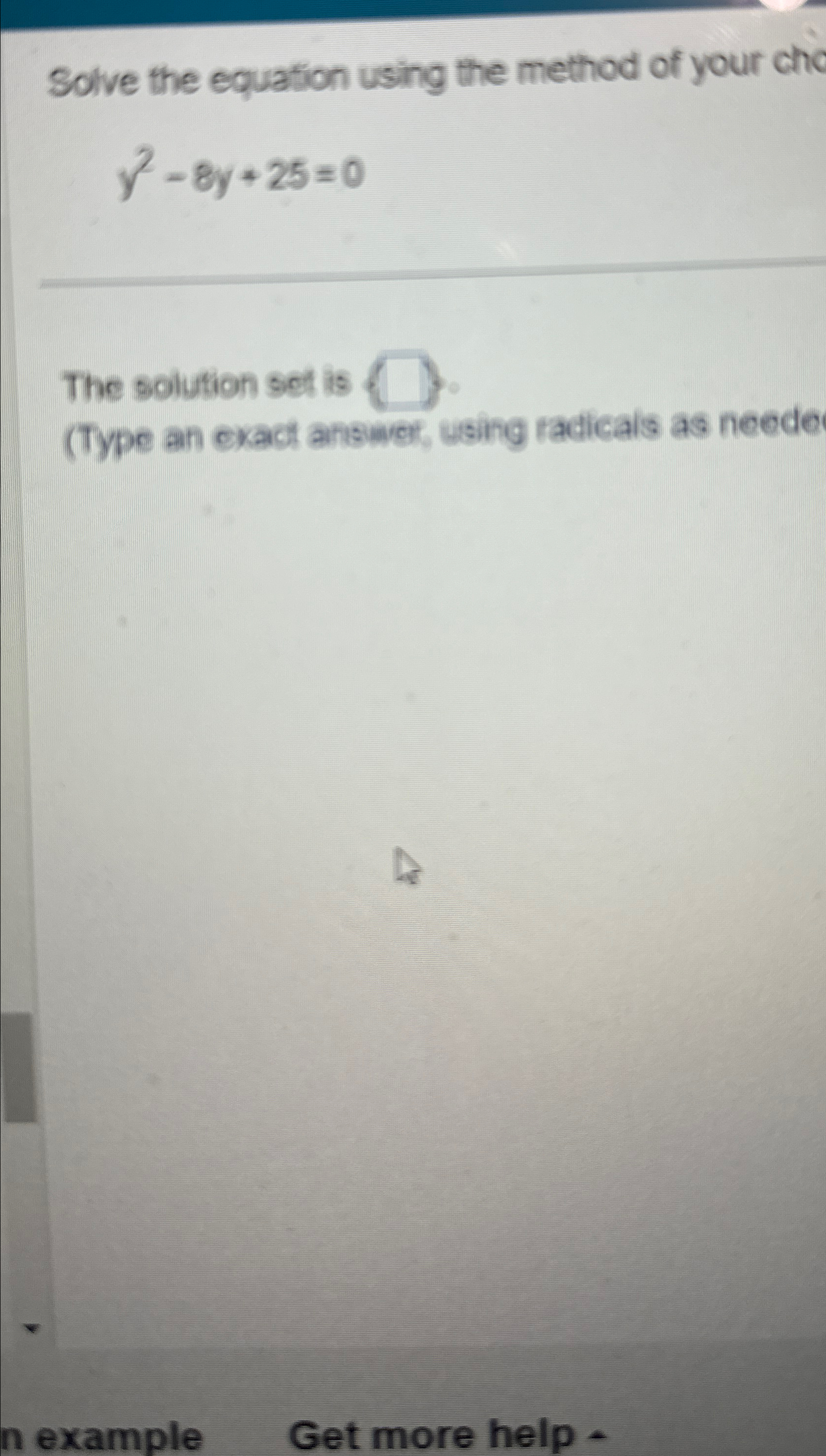 Solved Solve the equation using the method of your | Chegg.com