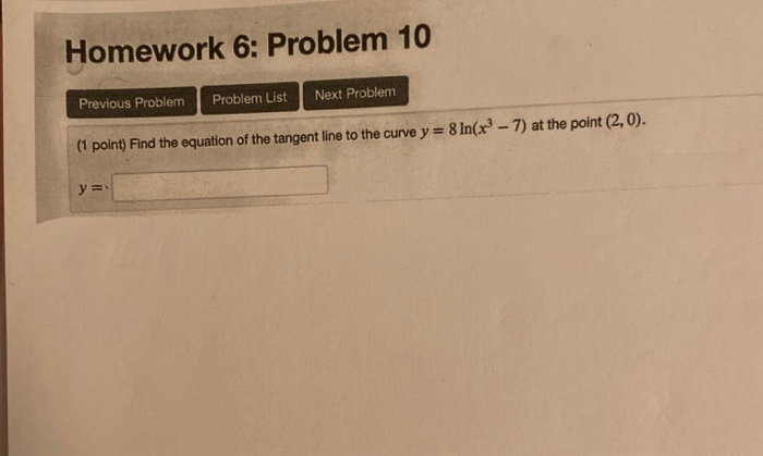 Solved Homework 6: Problem 10 Previous Problem Problem List | Chegg.com