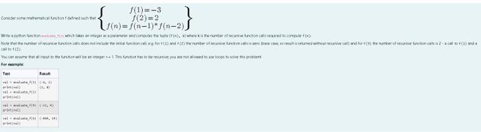 Solved Write a python function evaluate f(n) which takes an | Chegg.com