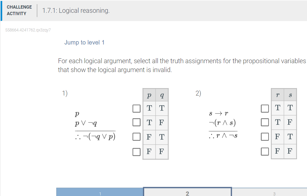 Solved Jump to level 1For each logical argument, select all | Chegg.com