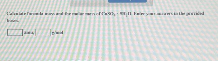 calculate relative molecular mass of cuso4 5h2o