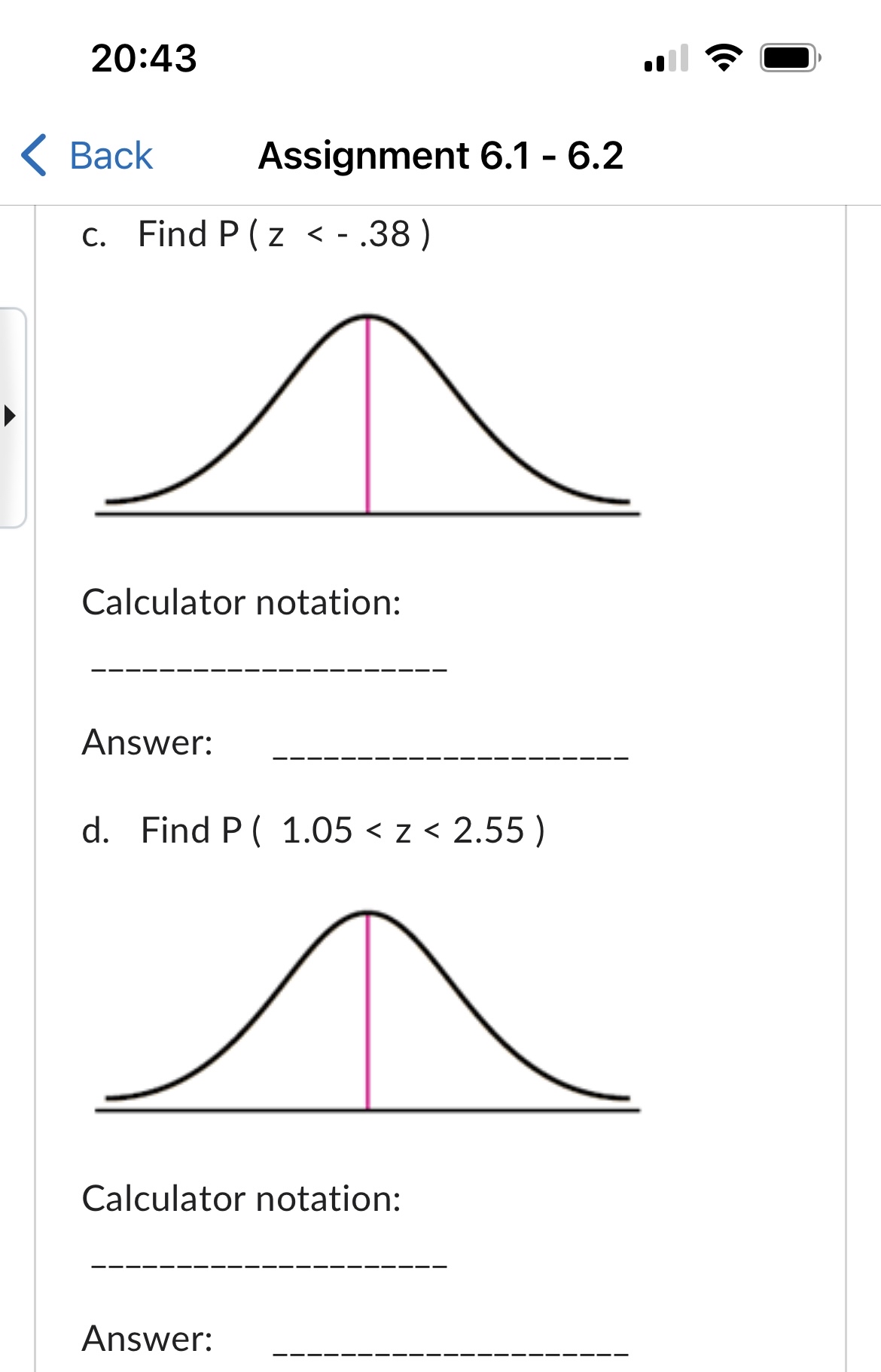 Solved 20:43BackAssignment 6.1 - 6.2c. ﻿Find | Chegg.com