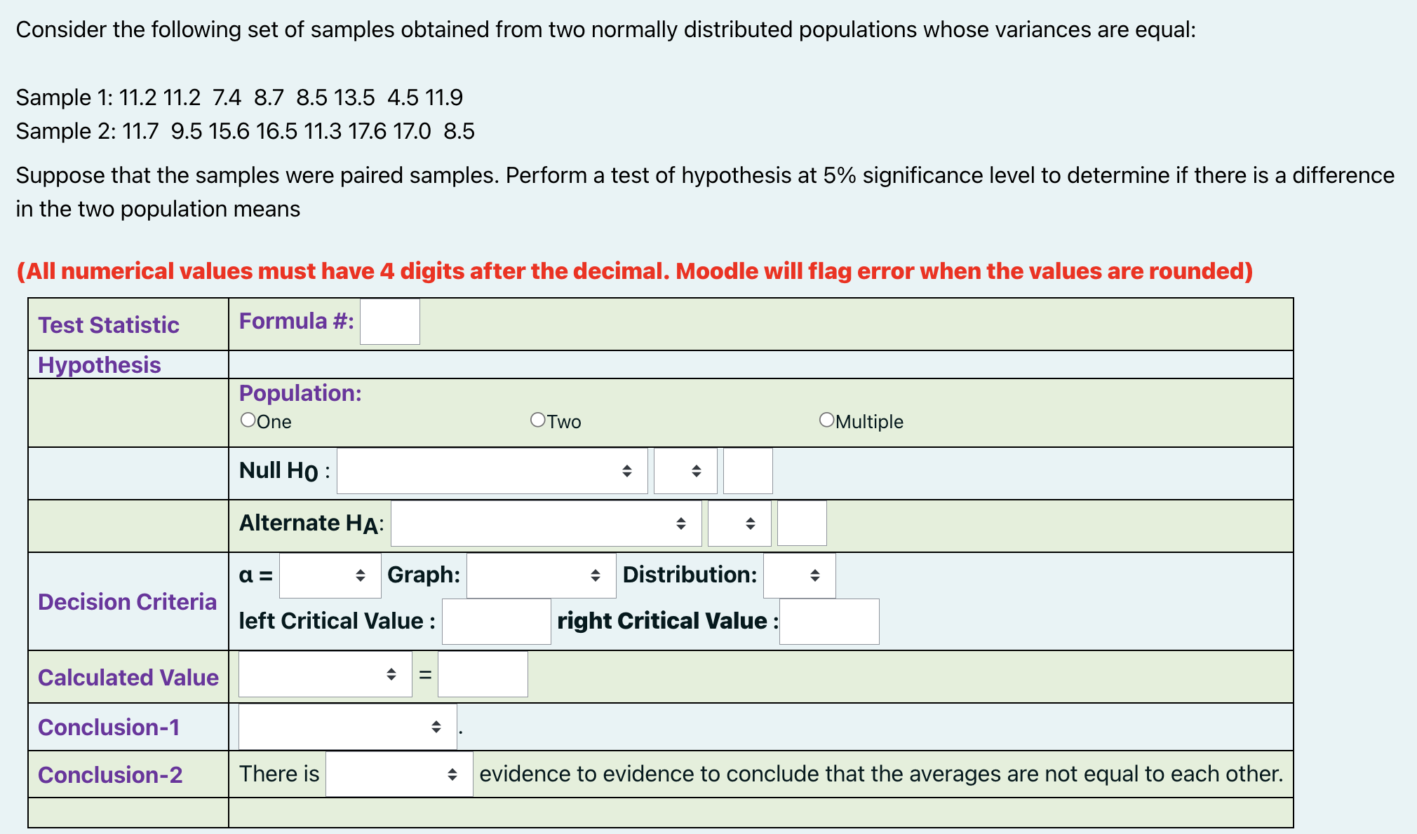Solved Consider the following set of samples obtained from | Chegg.com