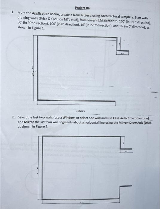 Solved Project 04 1. From the Application Menu, create a New | Chegg.com