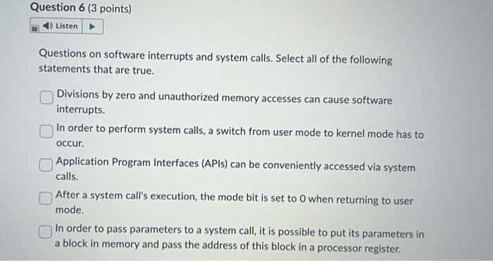 Solved Questions on Virtual Machines. Select all of the | Chegg.com