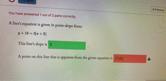 Solved Write an equation for the line through the point | Chegg.com