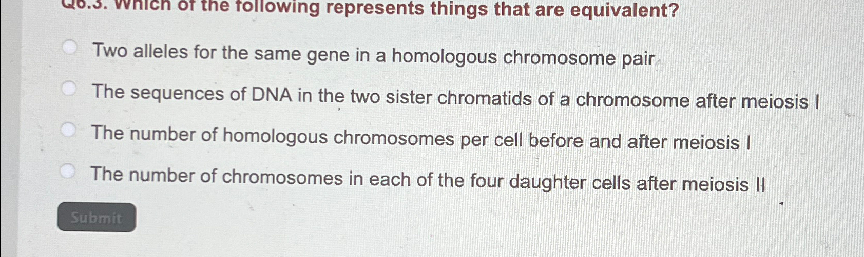 Solved Two alleles for the same gene in a homologous | Chegg.com