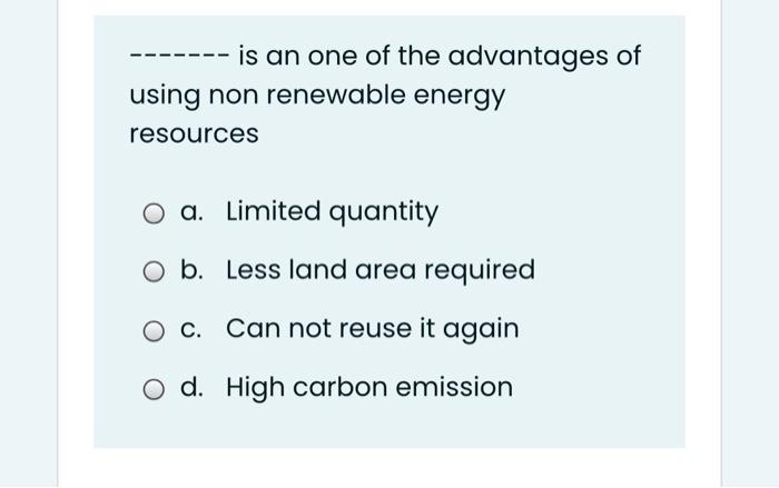 Advantages of deals non renewable energy