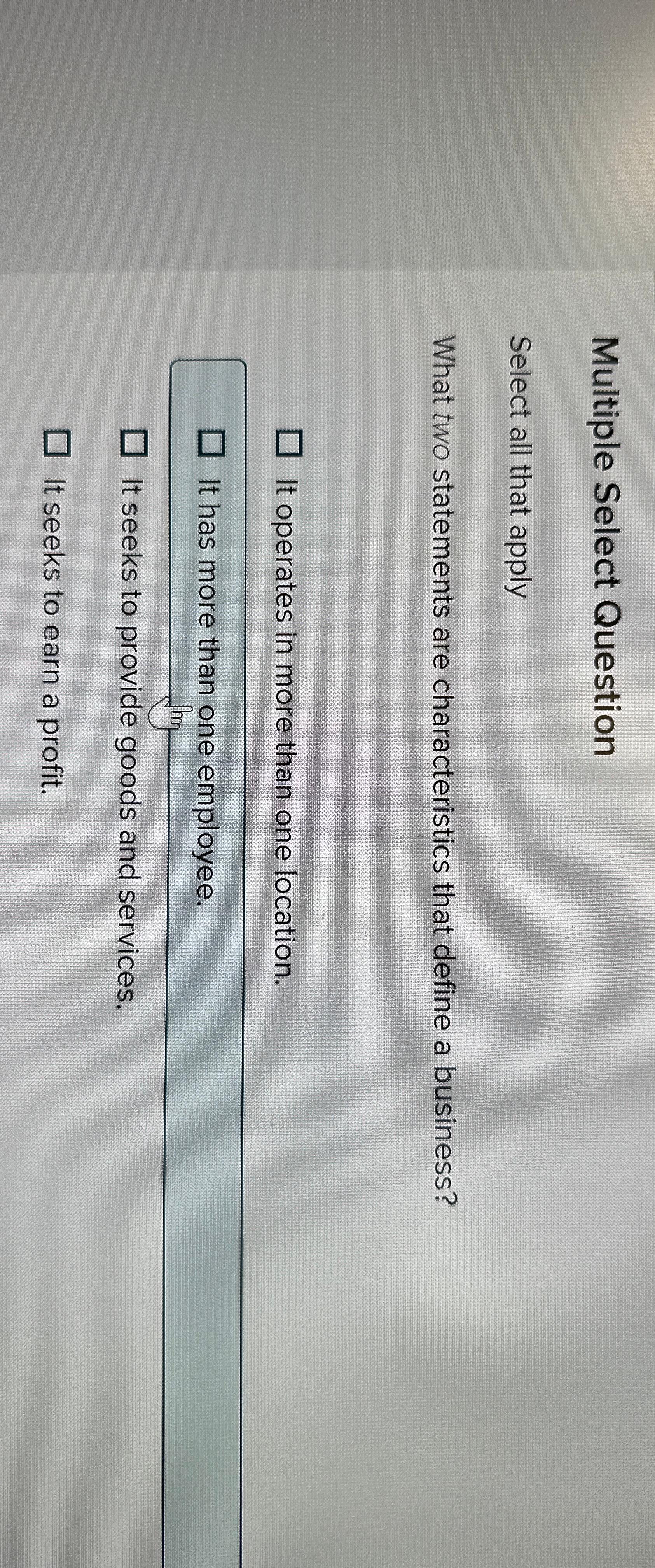 Solved Multiple Select QuestionSelect all that applyWhat two | Chegg.com