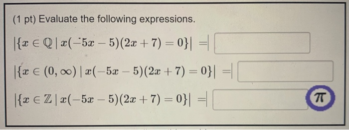 Solved 1 Pt Evaluate The Following Expressions R Q Chegg Com