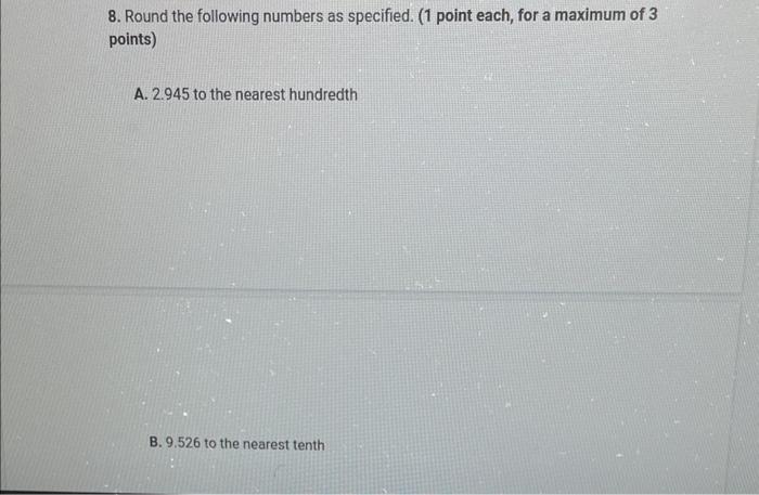 Solved 7. Put the following numbers in order from least to | Chegg.com