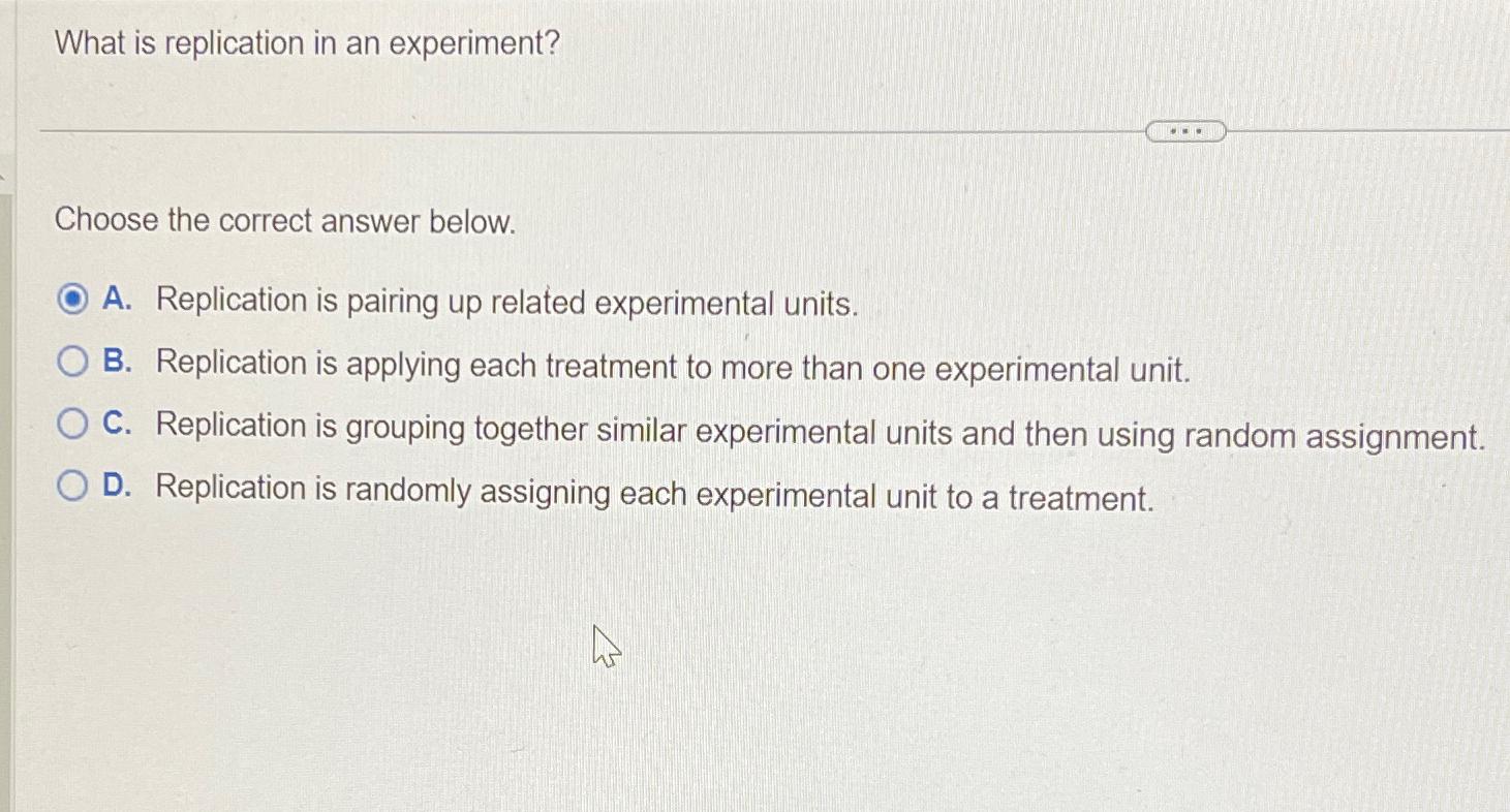 solved-what-is-replication-in-an-experiment-choose-the-chegg