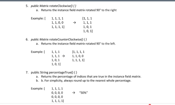 Solved Part 3: Matrix Library We will be creating a class | Chegg.com