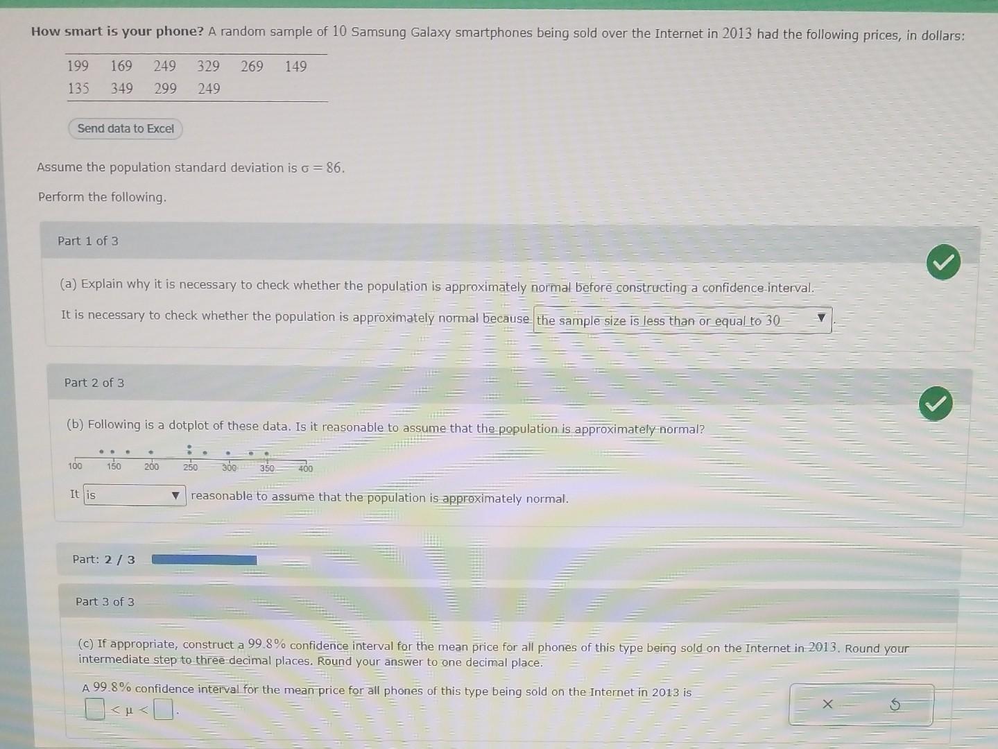 Solved Assume the population standard deviation is σ=86. | Chegg.com