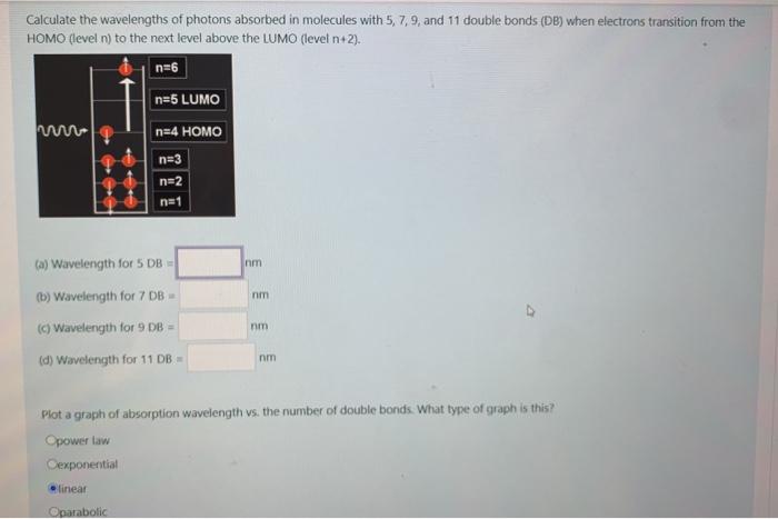 Solved Calculate the wavelength of photons absorbed in | Chegg.com