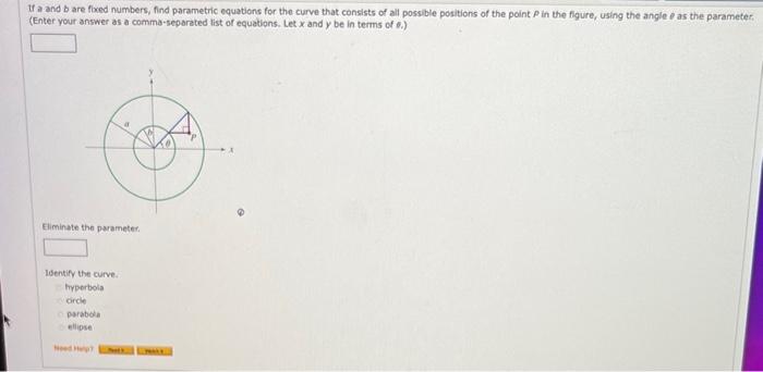 Solved If A And B Are Fixed Numbers, Find Parametric | Chegg.com