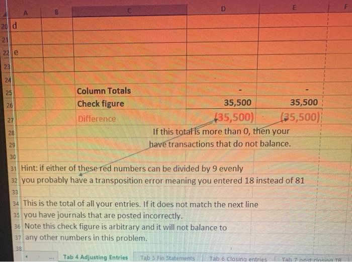 Solved 4 С Adjusting Entries 2 a Office Supplies on hand