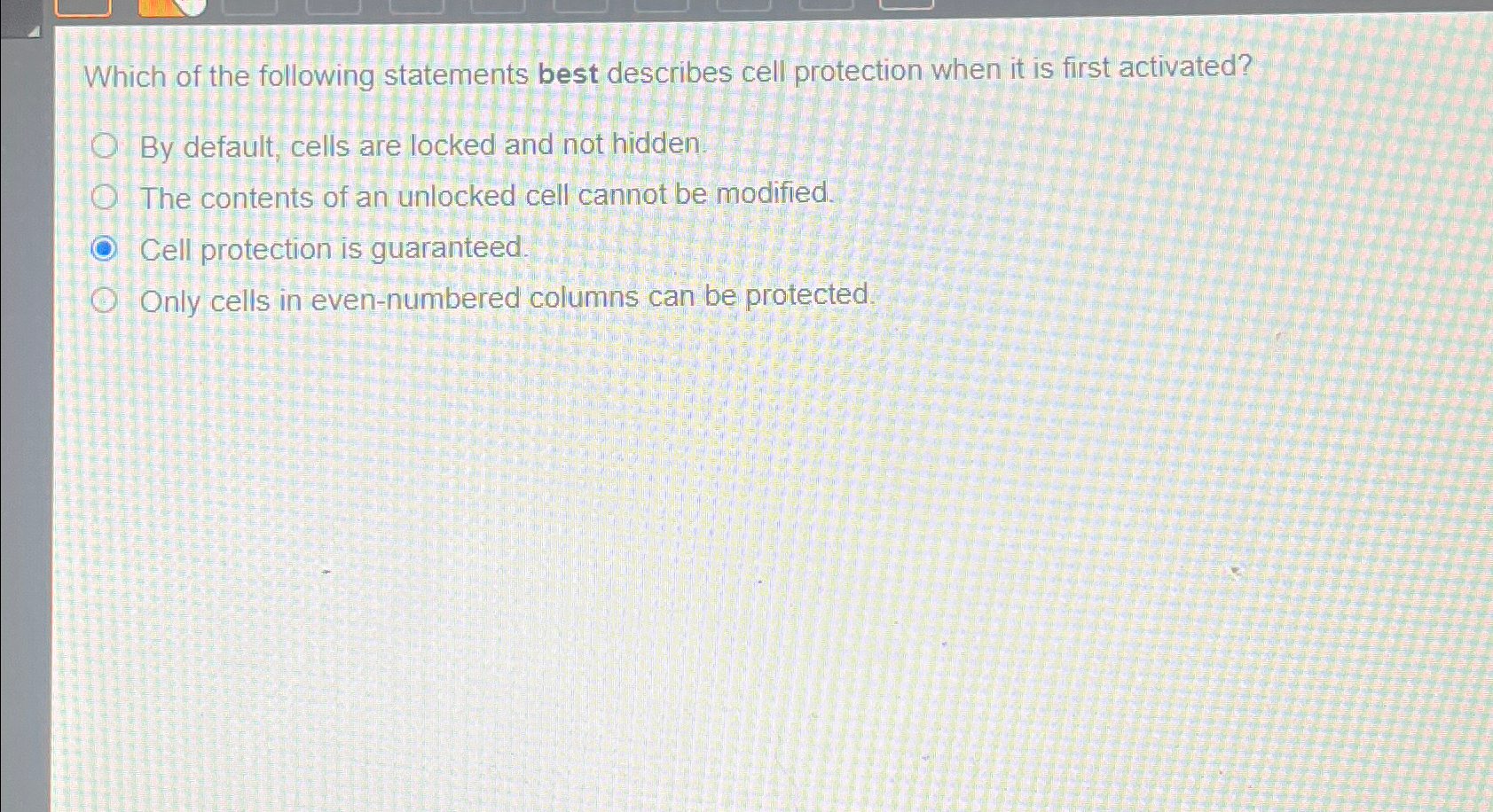 Solved Which of the following statements best describes cell | Chegg.com