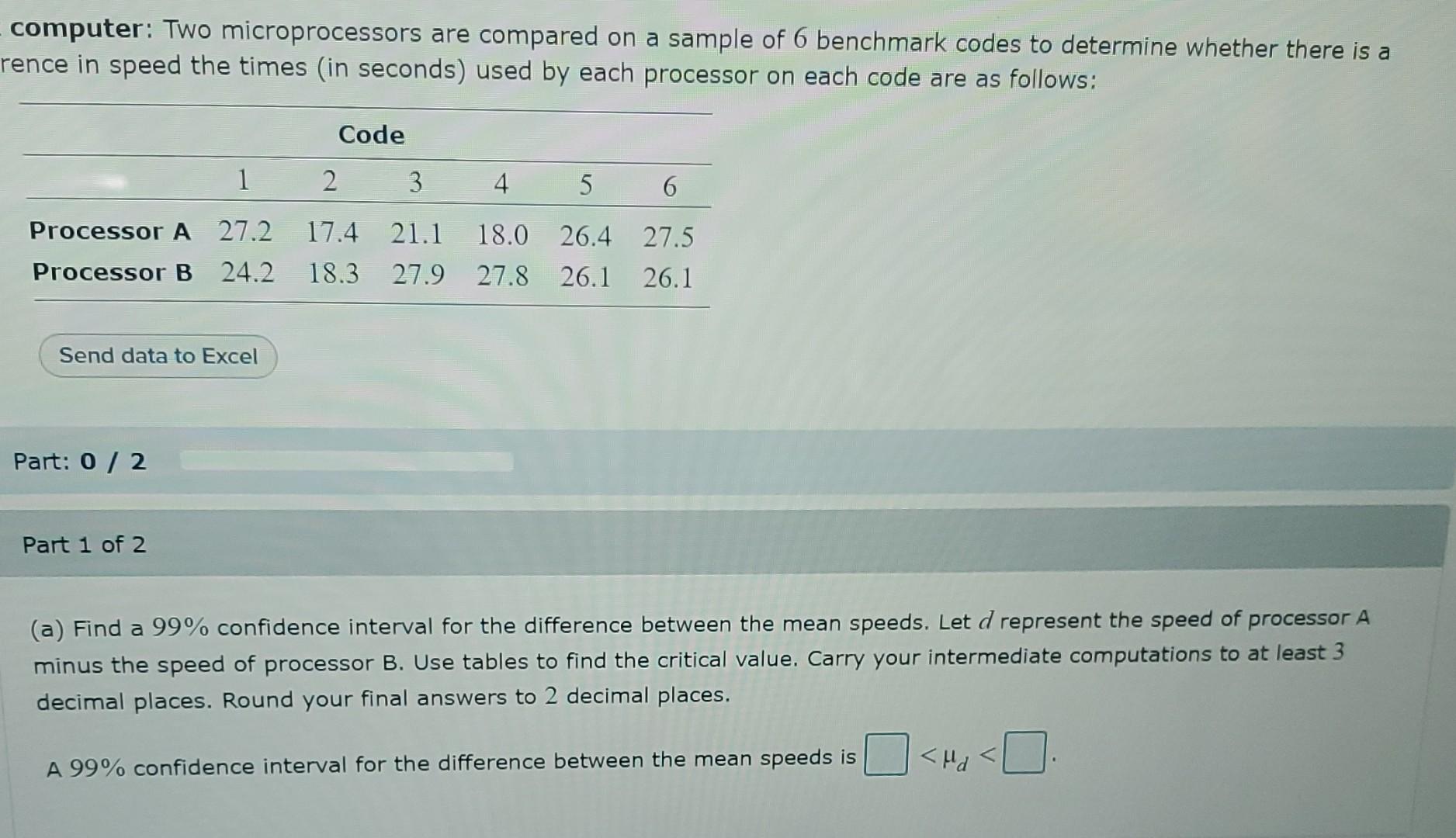 Solved computer: Two microprocessors are compared on a | Chegg.com