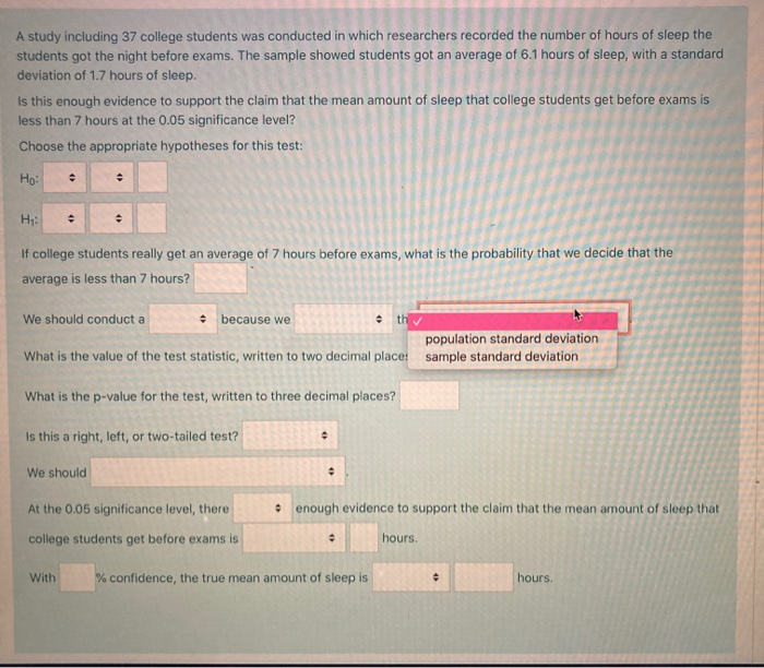 Solved A study including 37 college students was conducted | Chegg.com