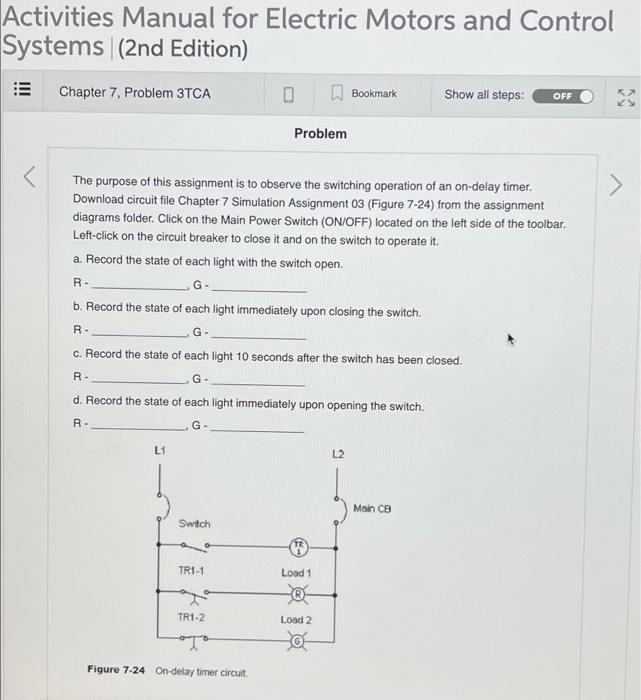 Solved Activities Manual for Electric Motors and Control