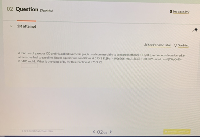Solved 02 Question (3 points) See page 699 1st attempt See | Chegg.com