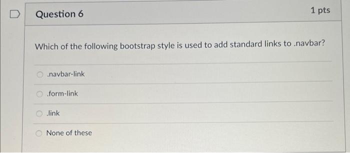 Solved D Question 2 1 pts Which of the following class | Chegg.com