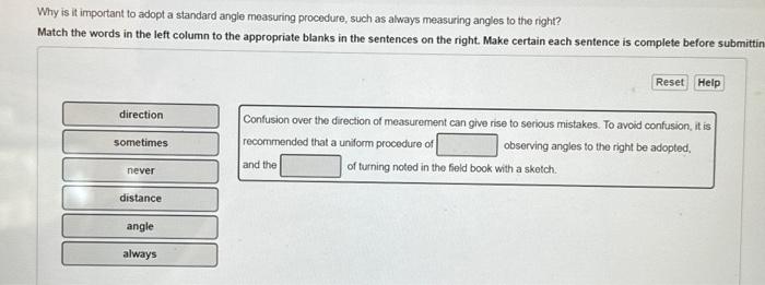 Solved Why is it important to adopt a standard angle | Chegg.com