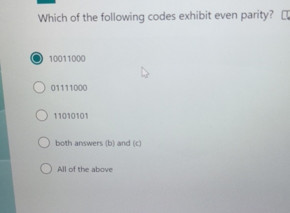 Solved Which of the following codes exhibit even | Chegg.com