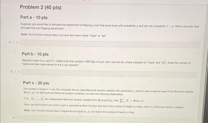 Solved Part A - 10 Pts Suppose You Would Like To Simulate | Chegg.com