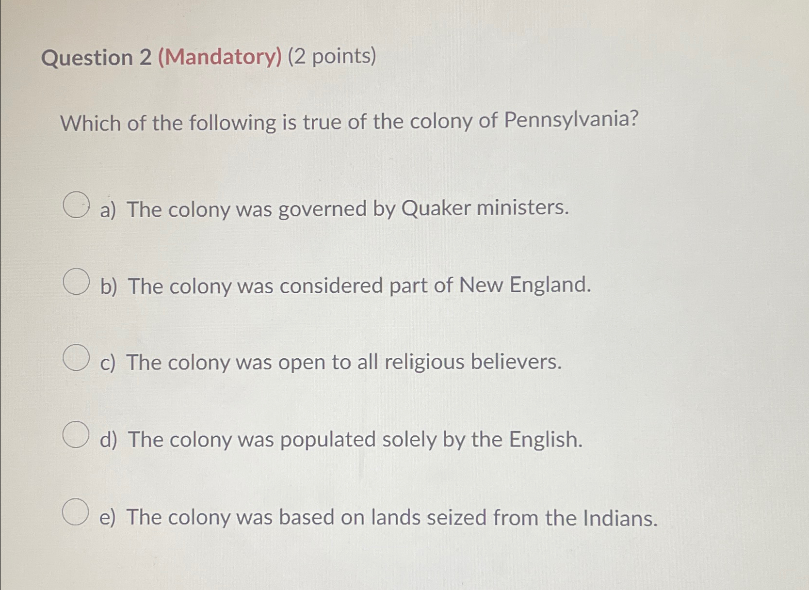 2 which of the following is an example of a colony