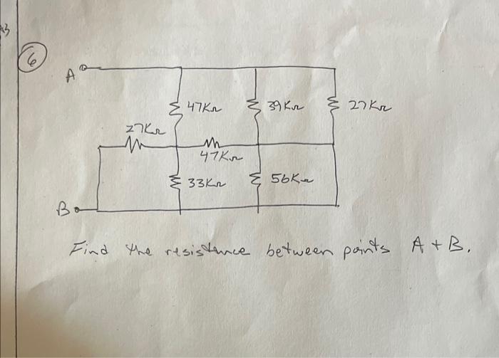 Solved Find The Resistance Between Points A+B. | Chegg.com