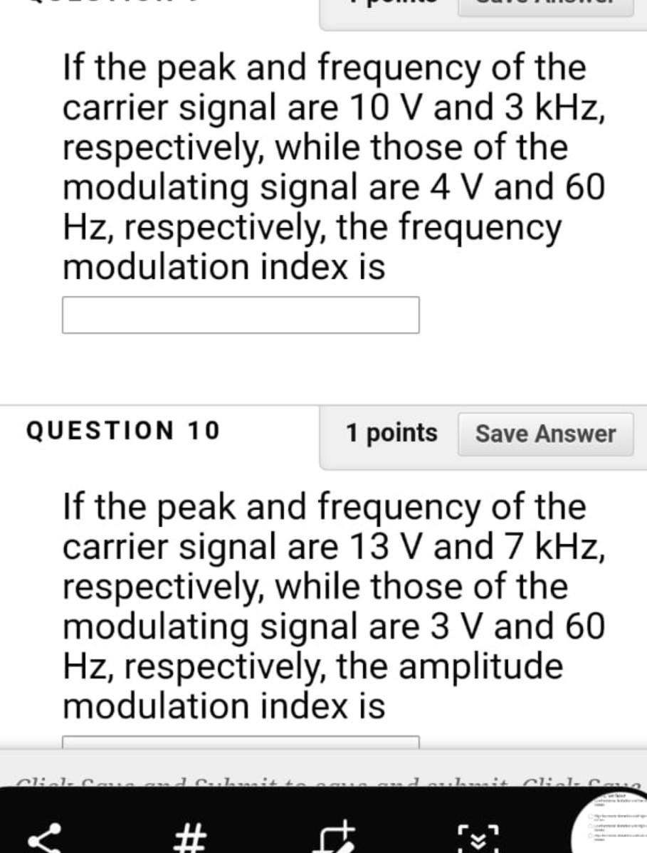 Solved If the peak and frequency of the carrier signal are | Chegg.com