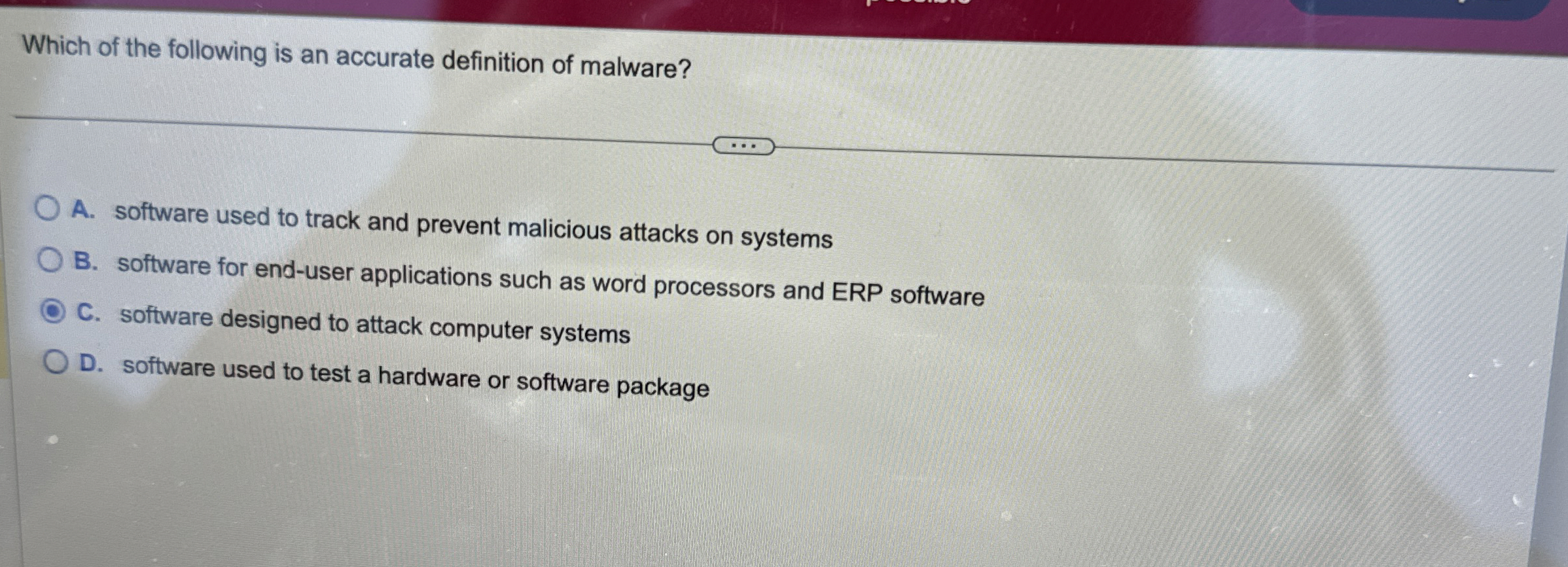 Solved Which of the following is an accurate definition of