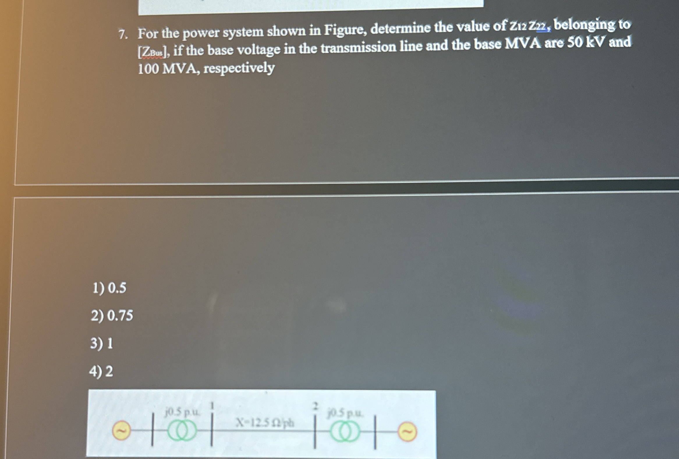Solved For the power system shown in Figure, determine the | Chegg.com